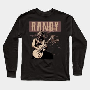 Randy Rhoads // Brown vintage Long Sleeve T-Shirt